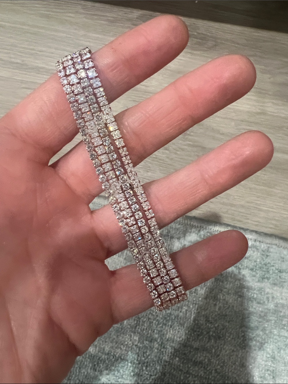 Sparkling rose Gold Cubic Zarconia Tennis Bracelet - Elegant Women's Jewelry